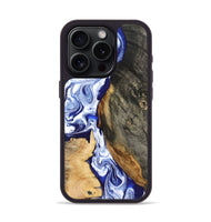 iPhone 15 Pro Wood Phone Case - Racheal (Blue, 799567)