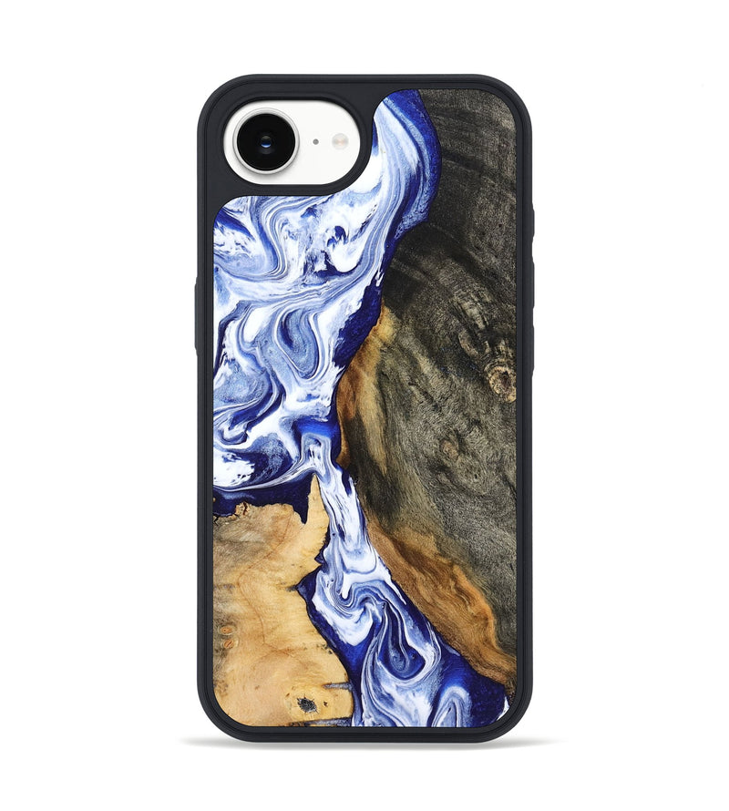 iPhone 16e Wood Phone Case - Racheal (Blue, 799567)