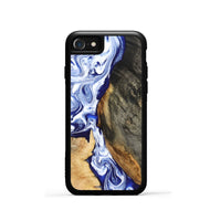 iPhone SE Wood Phone Case - Racheal (Blue, 799567)