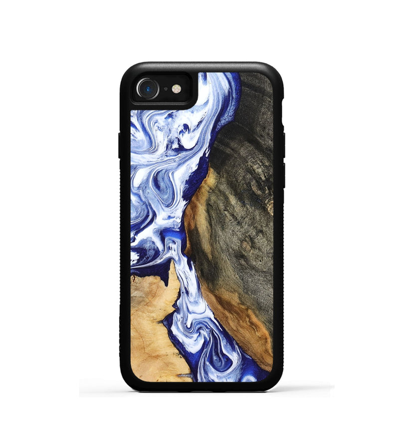iPhone SE Wood Phone Case - Racheal (Blue, 799567)