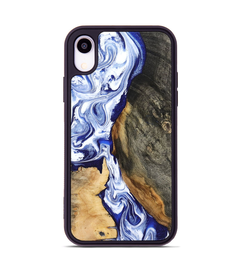 iPhone Xr Wood Phone Case - Racheal (Blue, 799567)