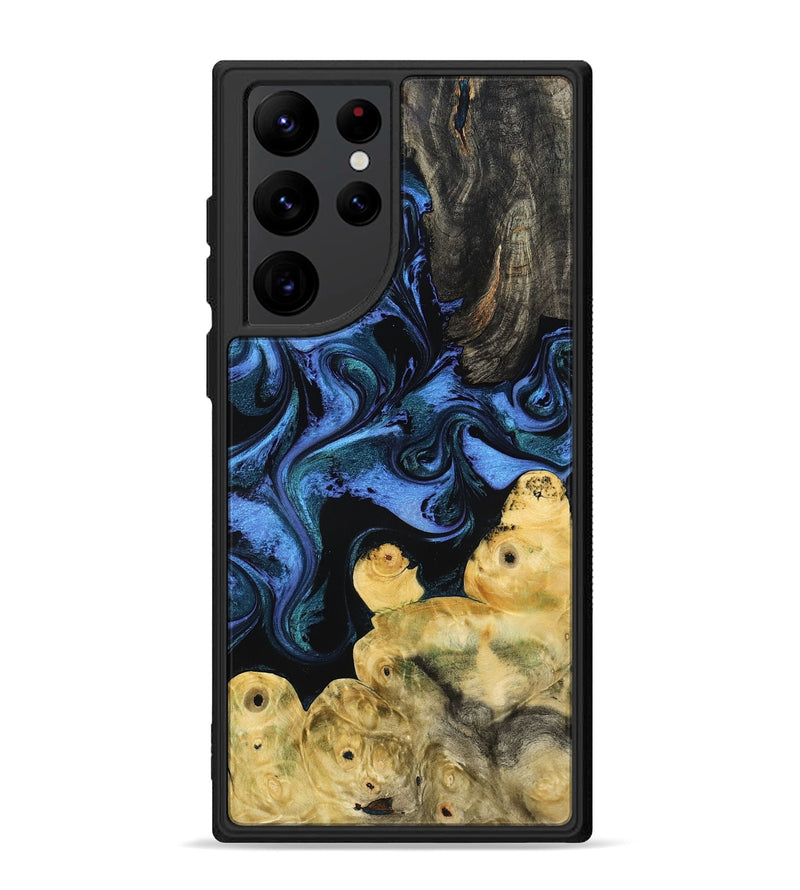 Galaxy S22 Ultra Wood Phone Case - Jill (Blue, 799568)