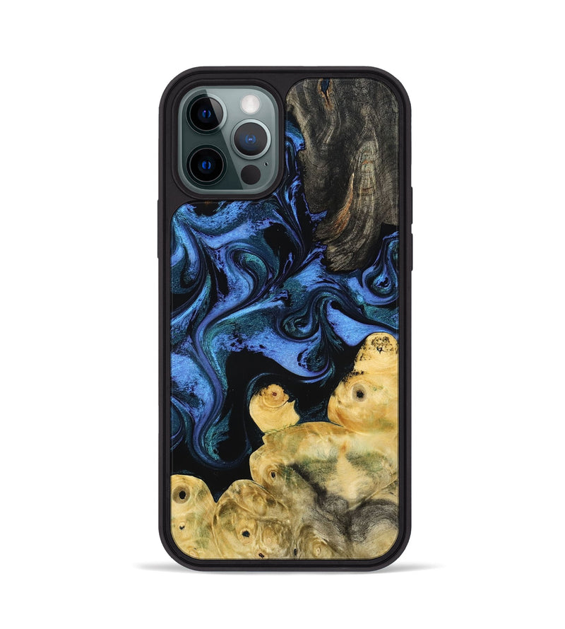 iPhone 12 Pro Wood Phone Case - Jill (Blue, 799568)