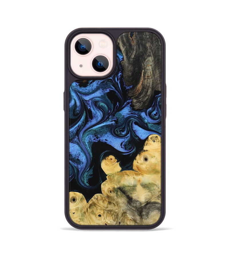 iPhone 14 Wood Phone Case - Jill (Blue, 799568)