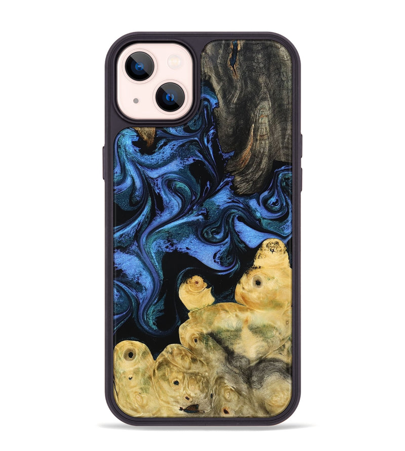 iPhone 14 Plus Wood Phone Case - Jill (Blue, 799568)