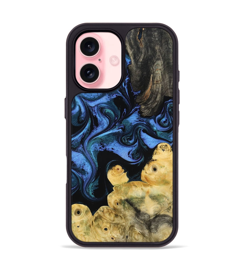 iPhone 16 Wood Phone Case - Jill (Blue, 799568)