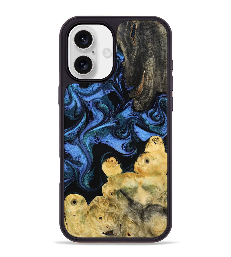 iPhone 16 Plus Wood Phone Case - Jill (Blue, 799568)