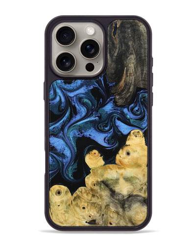 iPhone 16 Pro Max Wood Phone Case - Jill (Blue, 799568)