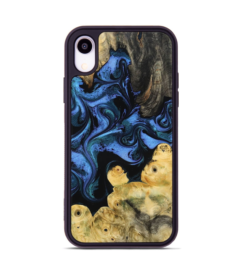iPhone Xr Wood Phone Case - Jill (Blue, 799568)