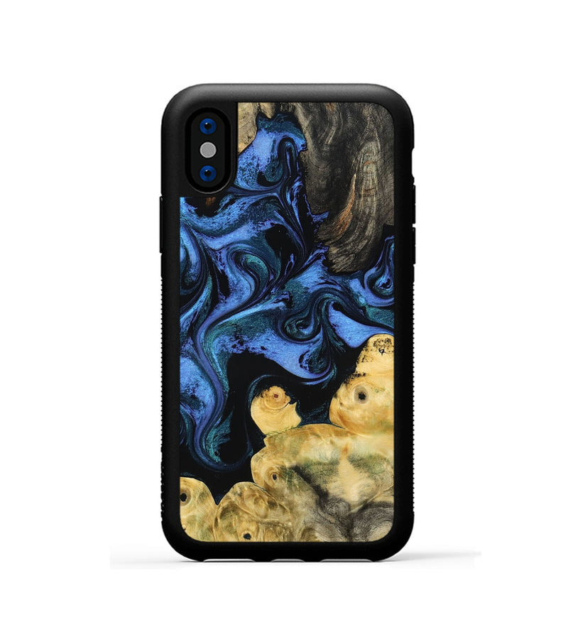 iPhone Xs Wood Phone Case - Jill (Blue, 799568)