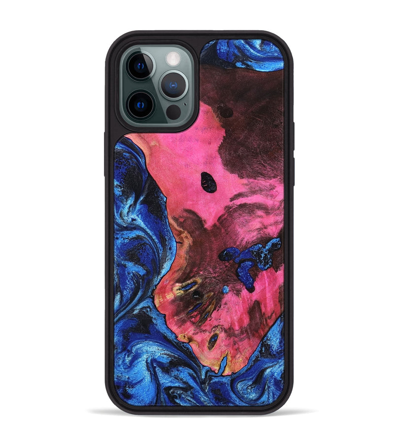 iPhone 12 Pro Max Wood Phone Case - Olen (Blue, 799569)