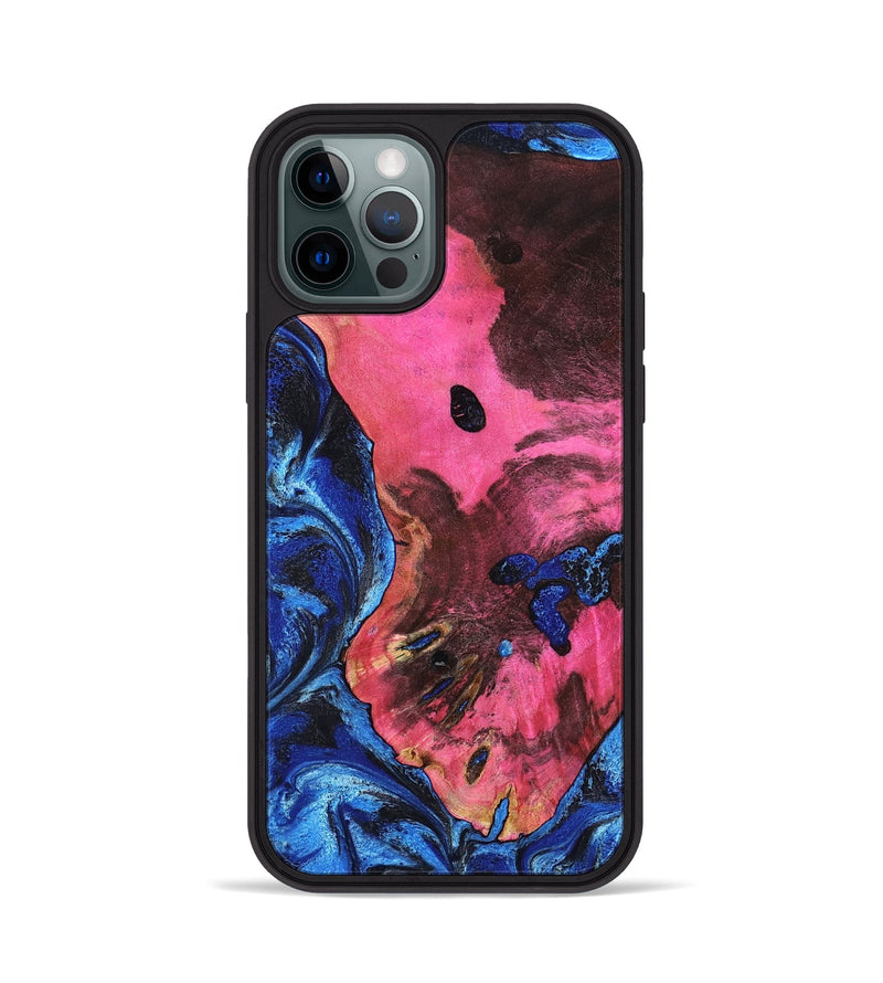 iPhone 12 Pro Wood Phone Case - Olen (Blue, 799569)