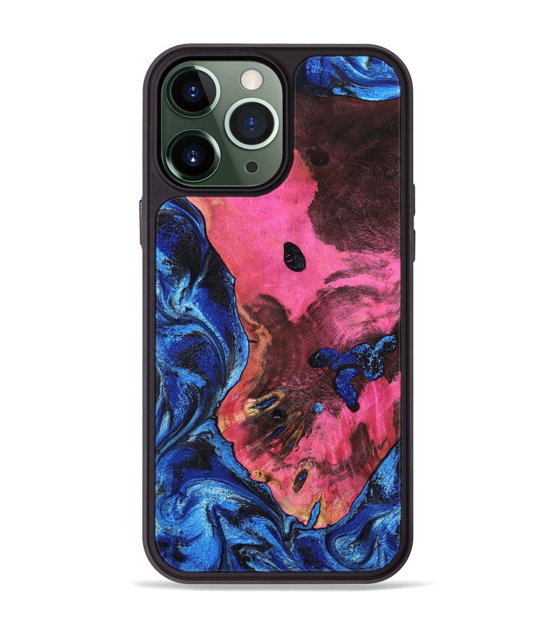 iPhone 13 Pro Max Wood Phone Case - Olen (Blue, 799569)