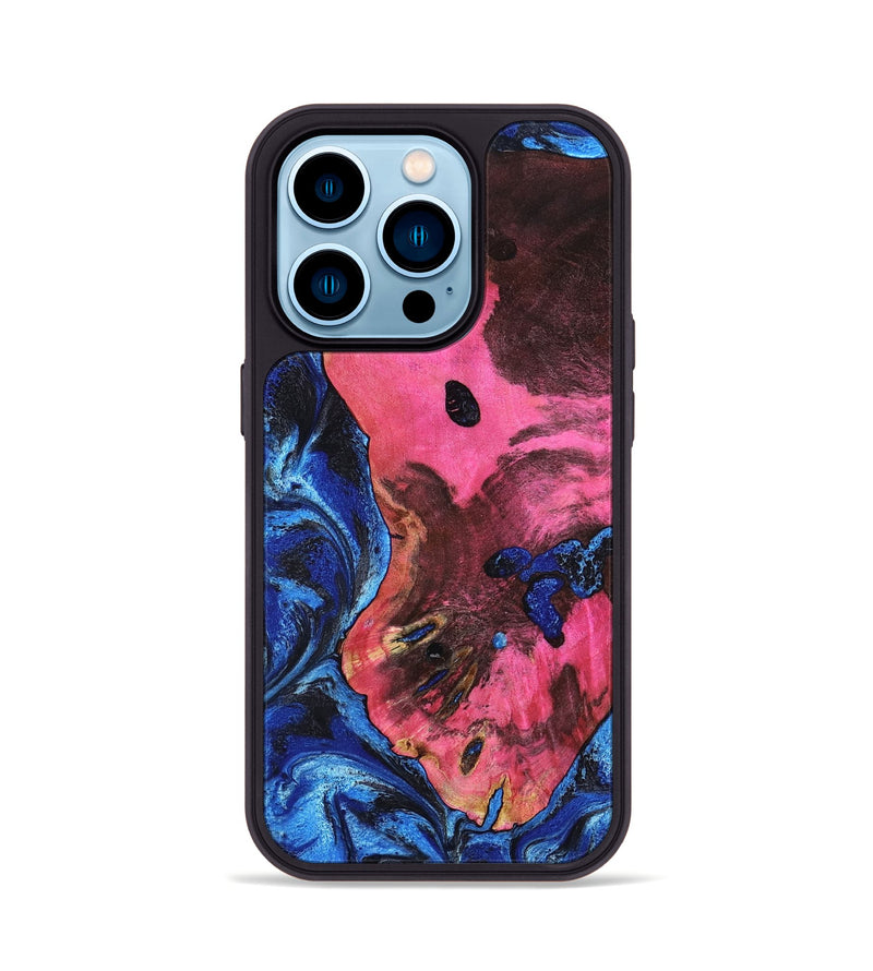 iPhone 14 Pro Wood Phone Case - Olen (Blue, 799569)