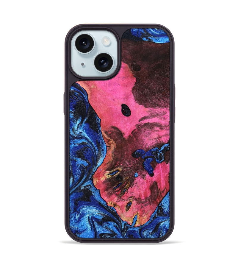 iPhone 15 Wood Phone Case - Olen (Blue, 799569)