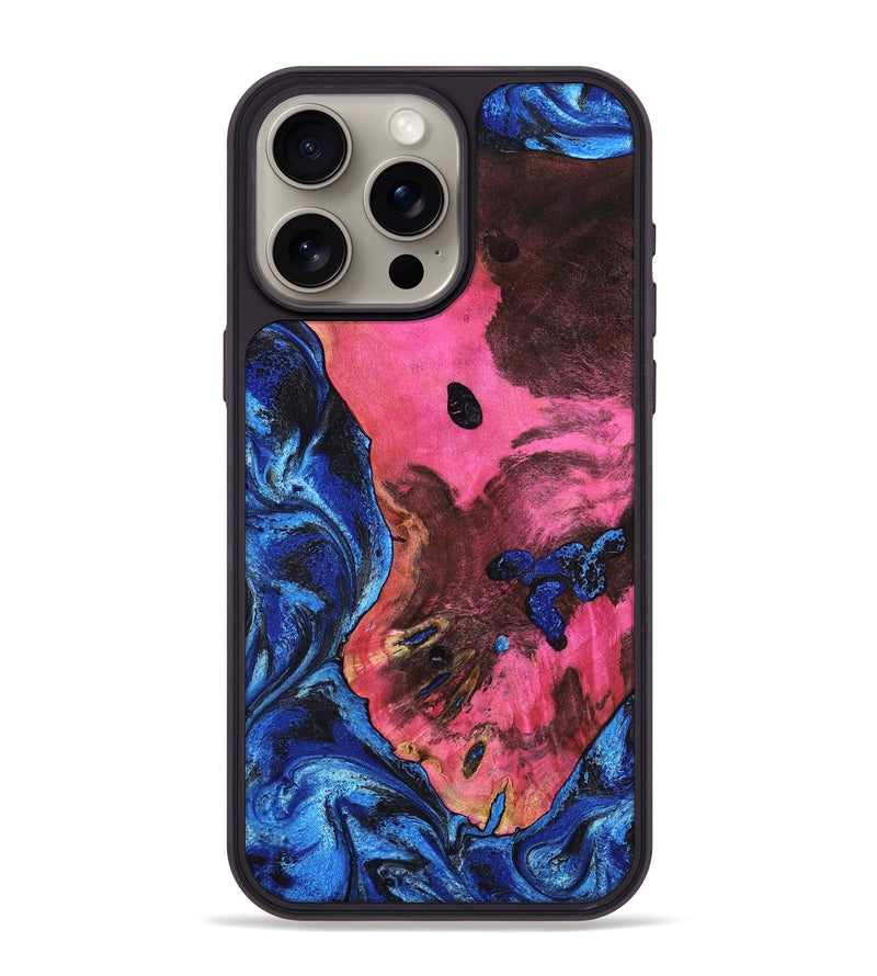 iPhone 15 Pro Max Wood Phone Case - Olen (Blue, 799569)