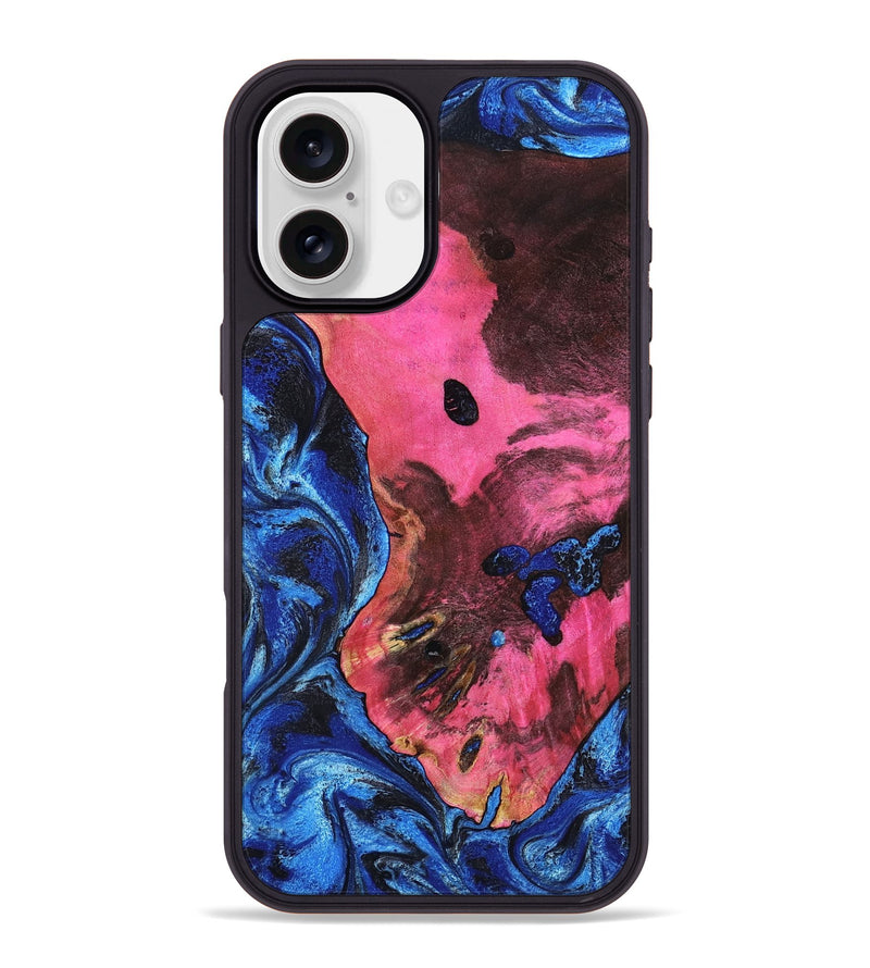 iPhone 16 Plus Wood Phone Case - Olen (Blue, 799569)