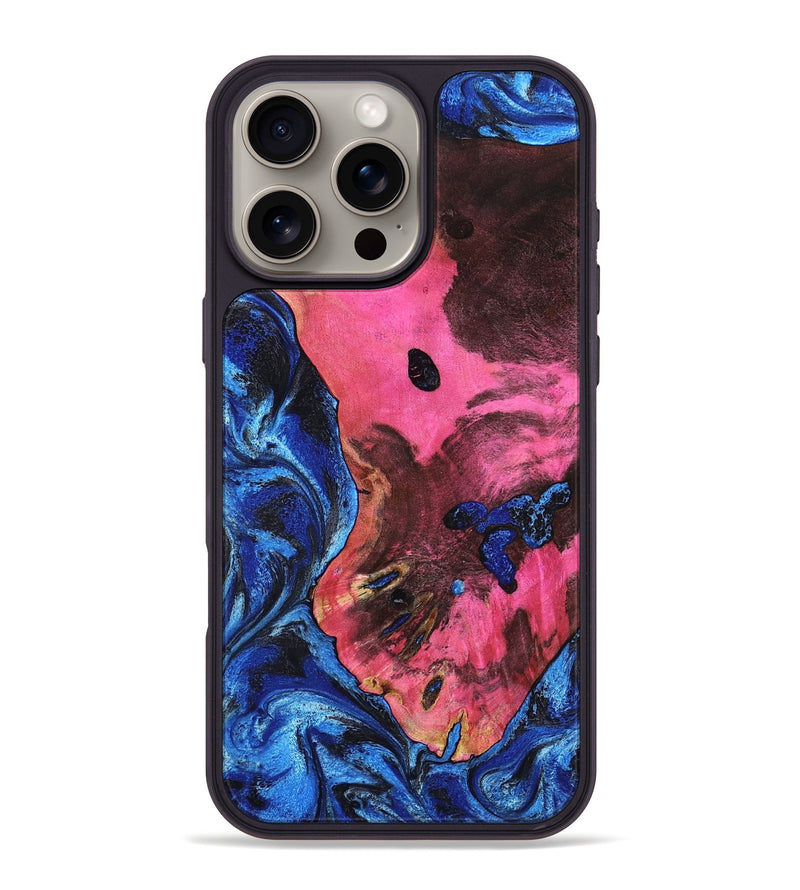 iPhone 16 Pro Max Wood Phone Case - Olen (Blue, 799569)