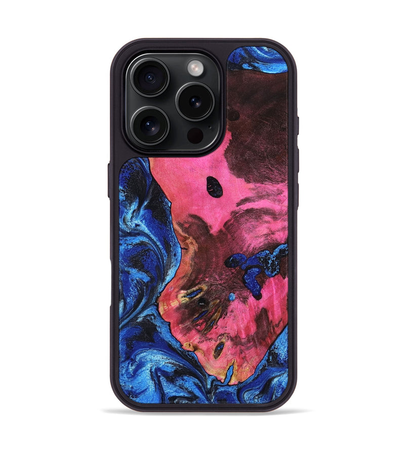 iPhone 16 Pro Wood Phone Case - Olen (Blue, 799569)