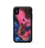 iPhone Xs Wood Phone Case - Olen (Blue, 799569)