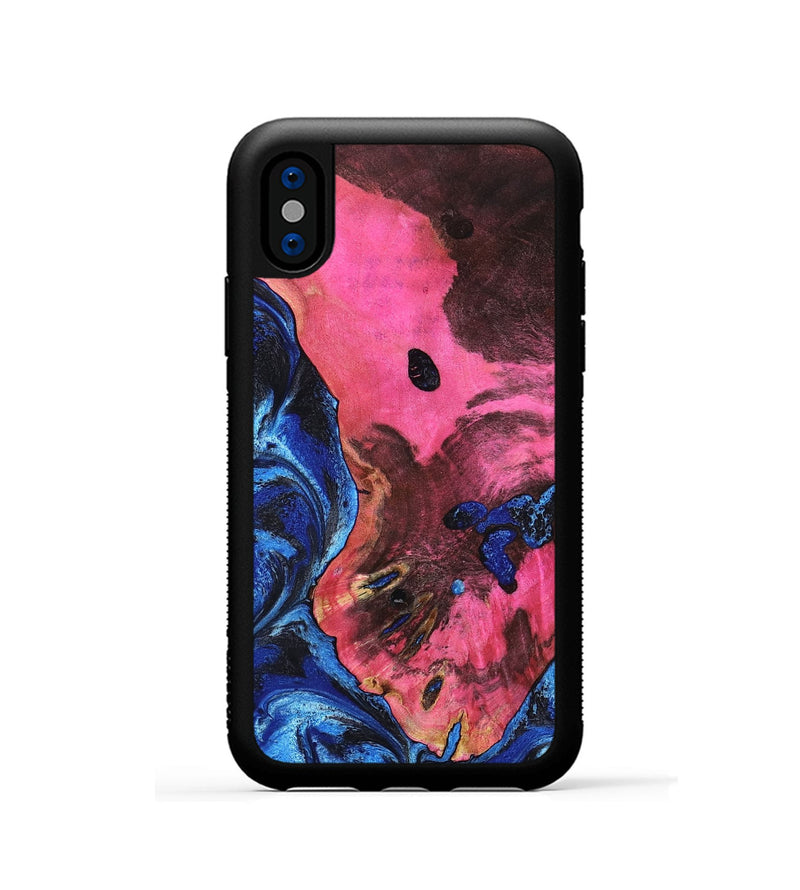 iPhone Xs Wood Phone Case - Olen (Blue, 799569)
