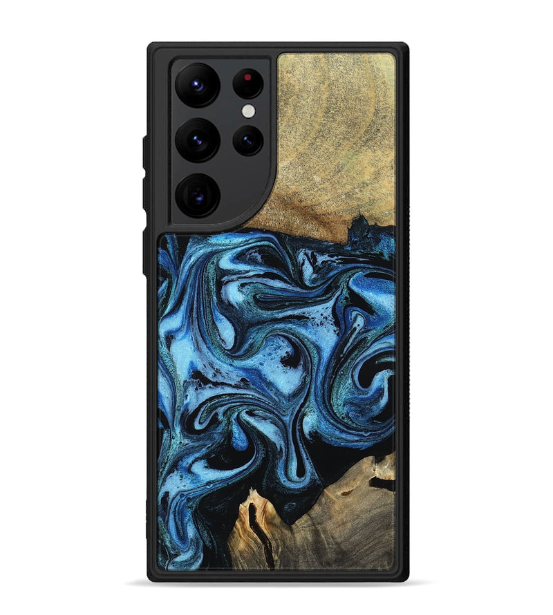 Galaxy S22 Ultra Wood Phone Case - Karlie (Blue, 799570)