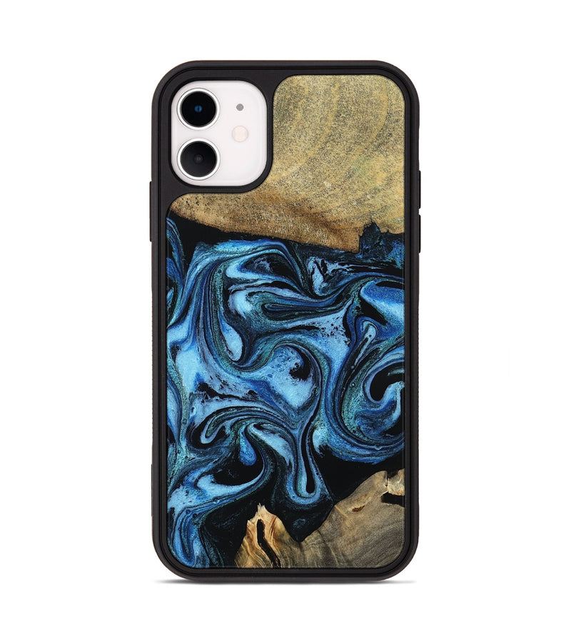 iPhone 11 Wood Phone Case - Karlie (Blue, 799570)