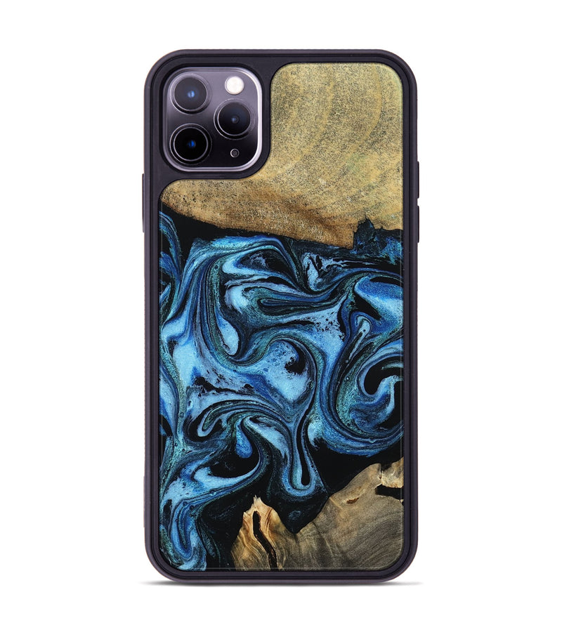 iPhone 11 Pro Max Wood Phone Case - Karlie (Blue, 799570)