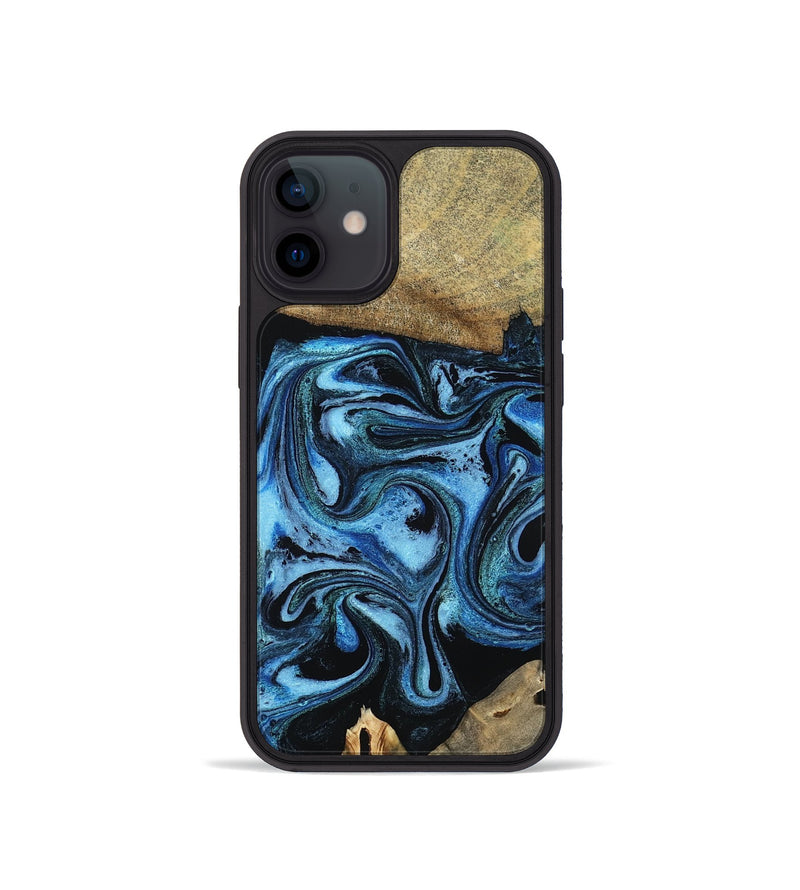 iPhone 12 mini Wood Phone Case - Karlie (Blue, 799570)