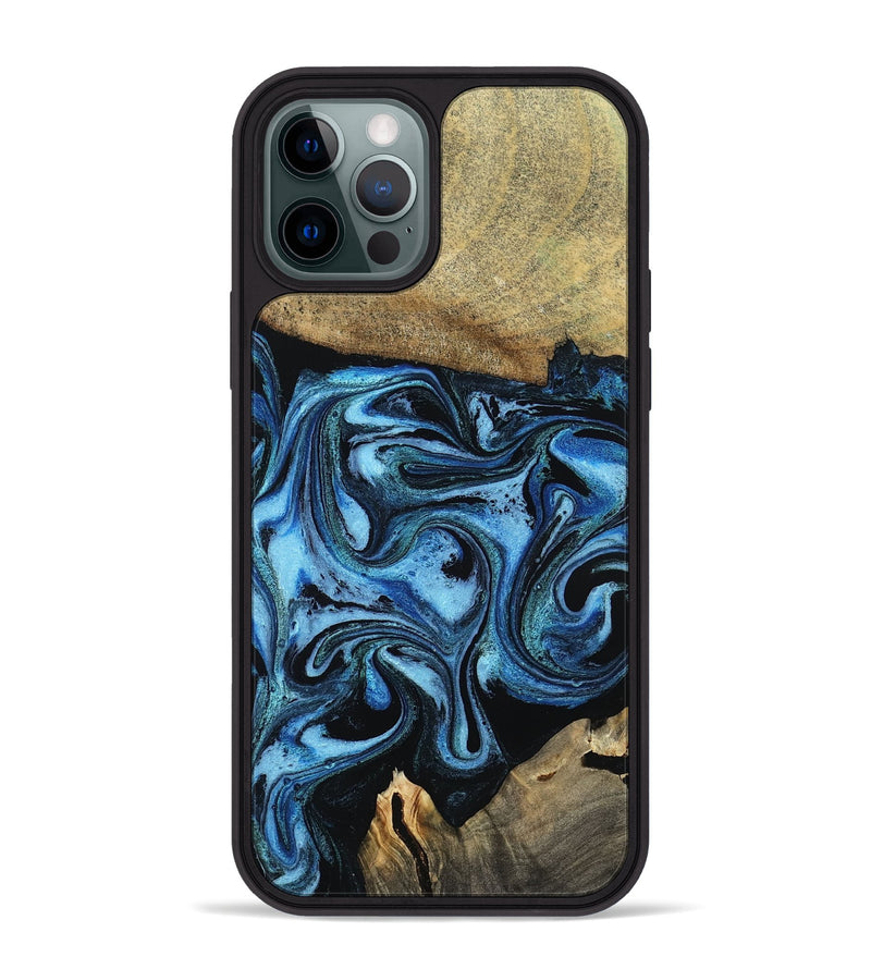 iPhone 12 Pro Max Wood Phone Case - Karlie (Blue, 799570)