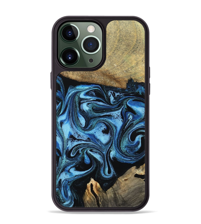 iPhone 13 Pro Max Wood Phone Case - Karlie (Blue, 799570)