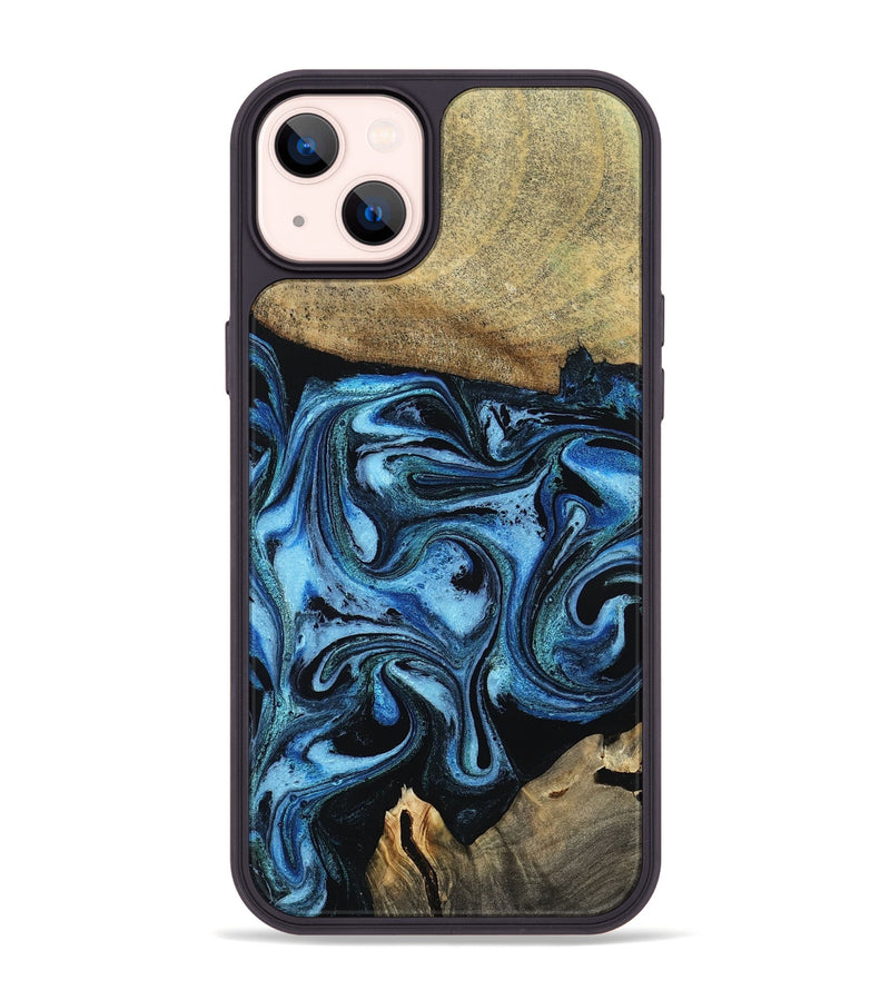 iPhone 14 Plus Wood Phone Case - Karlie (Blue, 799570)