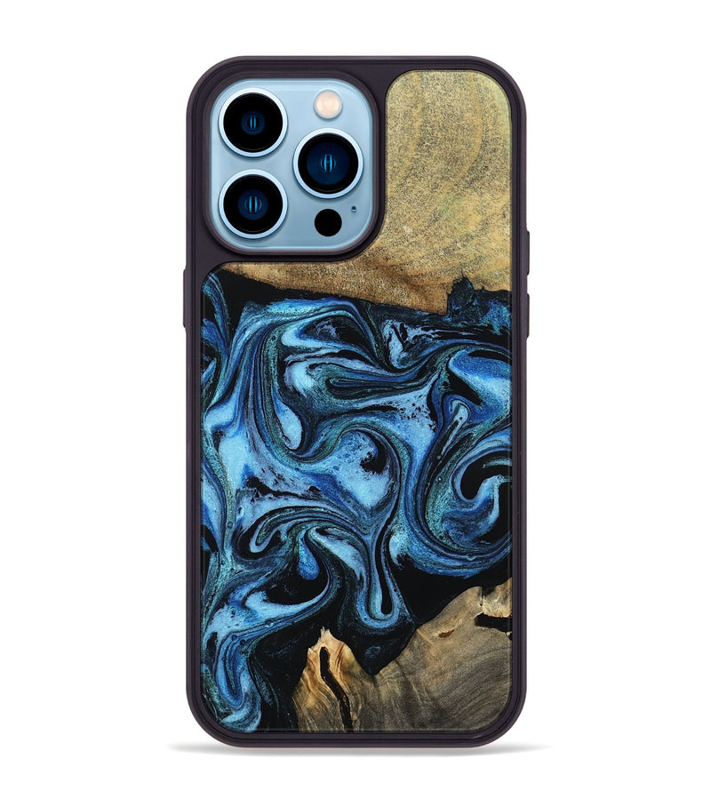 iPhone 14 Pro Max Wood Phone Case - Karlie (Blue, 799570)