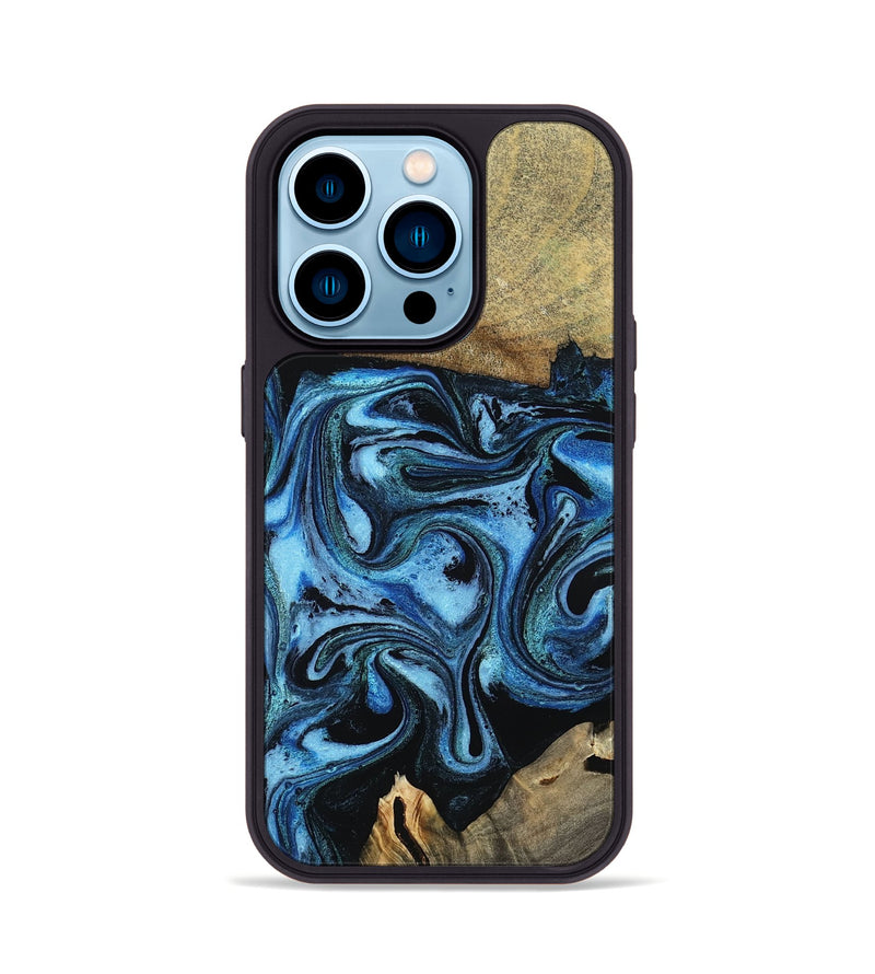 iPhone 14 Pro Wood Phone Case - Karlie (Blue, 799570)