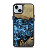 iPhone 15 Plus Wood Phone Case - Karlie (Blue, 799570)