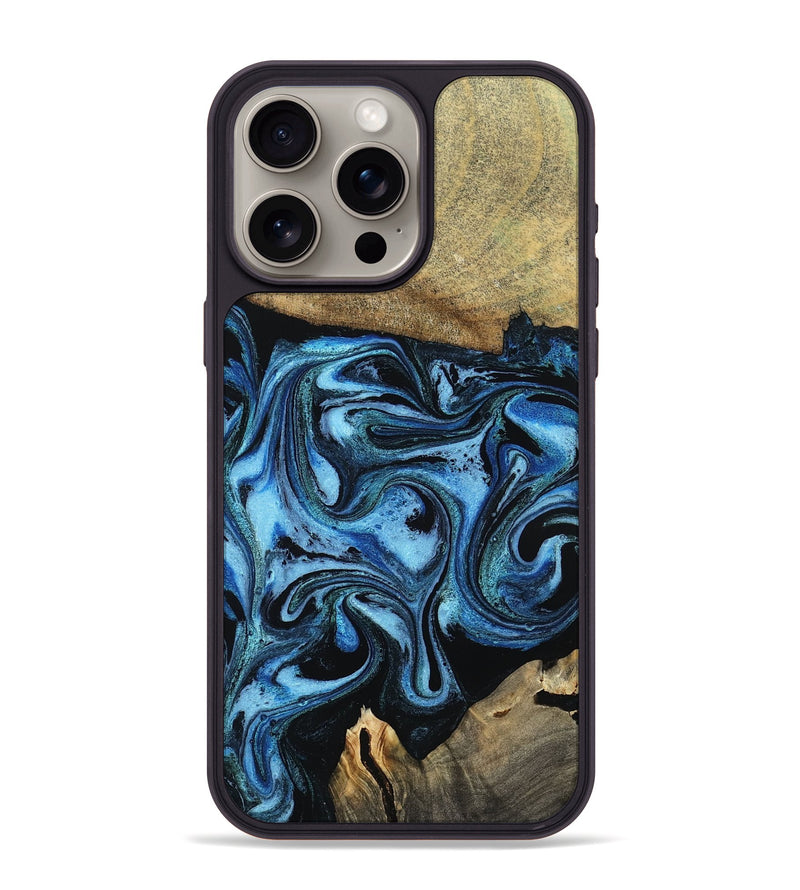 iPhone 15 Pro Max Wood Phone Case - Karlie (Blue, 799570)