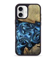 iPhone 16 Plus Wood Phone Case - Karlie (Blue, 799570)
