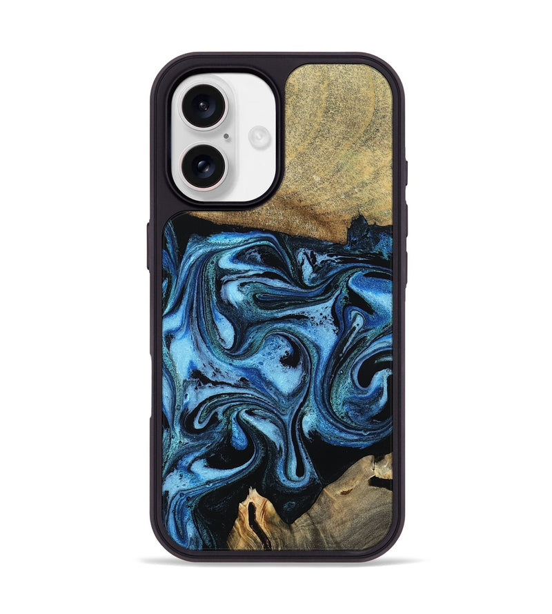 iPhone 17 Wood Phone Case - Karlie (Blue, 799570)