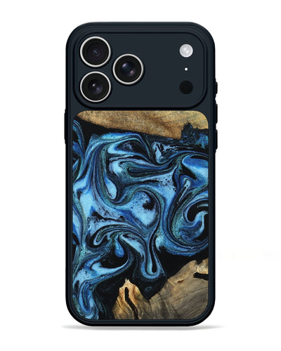 iPhone 17 Pro Max Wood Phone Case - Karlie (Blue, 799570)