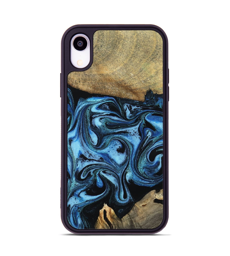 iPhone Xr Wood Phone Case - Karlie (Blue, 799570)