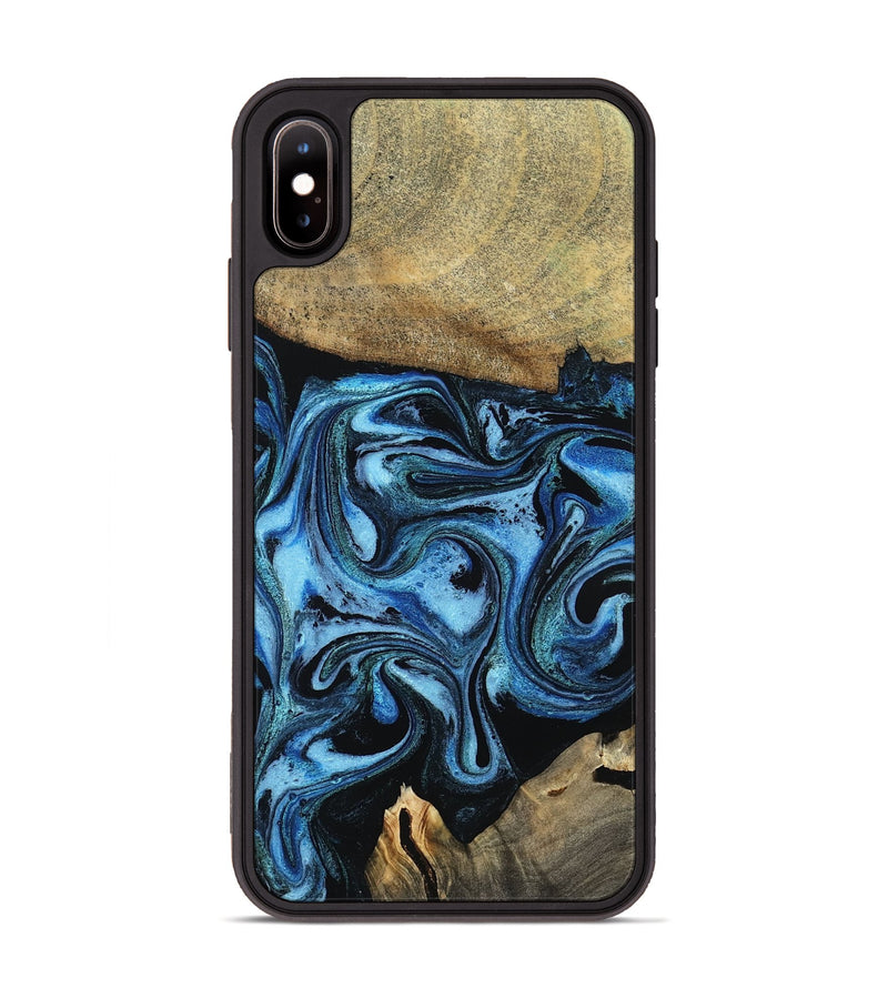 iPhone Xs Max Wood Phone Case - Karlie (Blue, 799570)