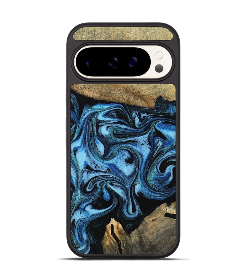 Pixel 9 Wood Phone Case - Karlie (Blue, 799570)