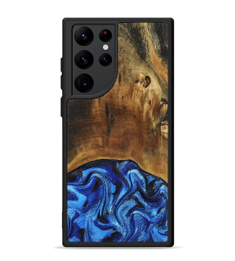 Galaxy S22 Ultra Wood Phone Case - Jed (Blue, 799571)