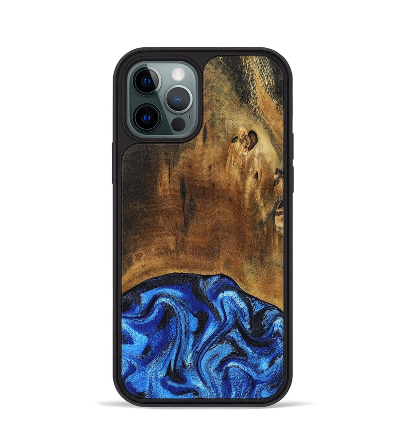 iPhone 12 Pro Wood Phone Case - Jed (Blue, 799571)