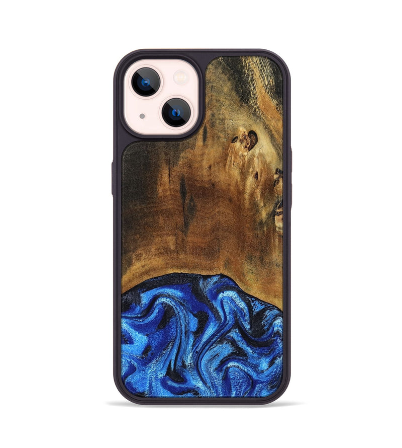 iPhone 14 Wood Phone Case - Jed (Blue, 799571)