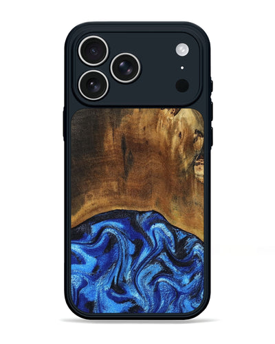 iPhone 17 Pro Max Wood Phone Case - Jed (Blue, 799571)