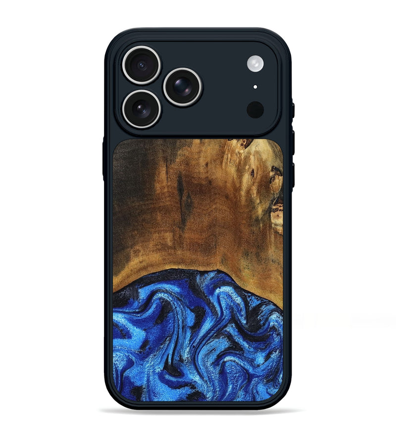 iPhone 17 Pro Max Wood Phone Case - Jed (Blue, 799571)
