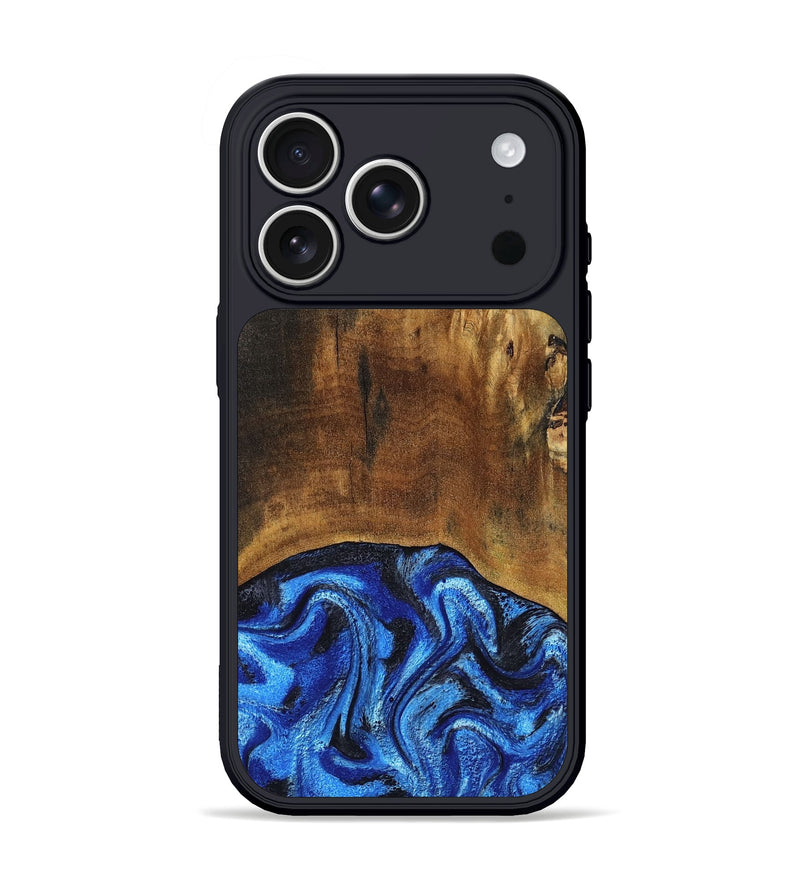 iPhone 17 Pro Wood Phone Case - Jed (Blue, 799571)