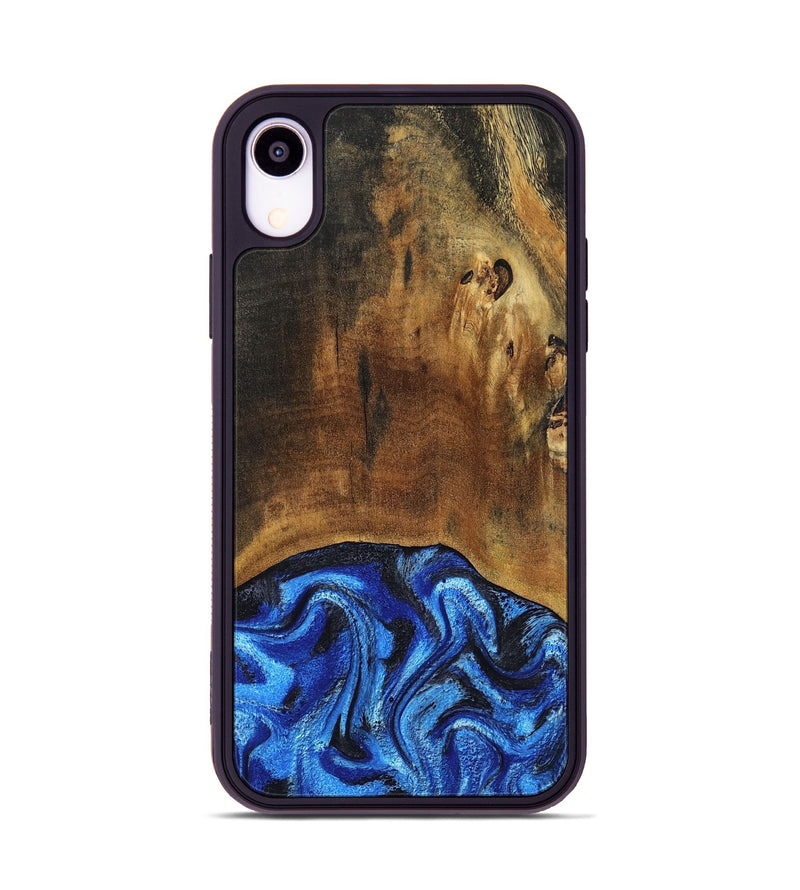 iPhone Xr Wood Phone Case - Jed (Blue, 799571)