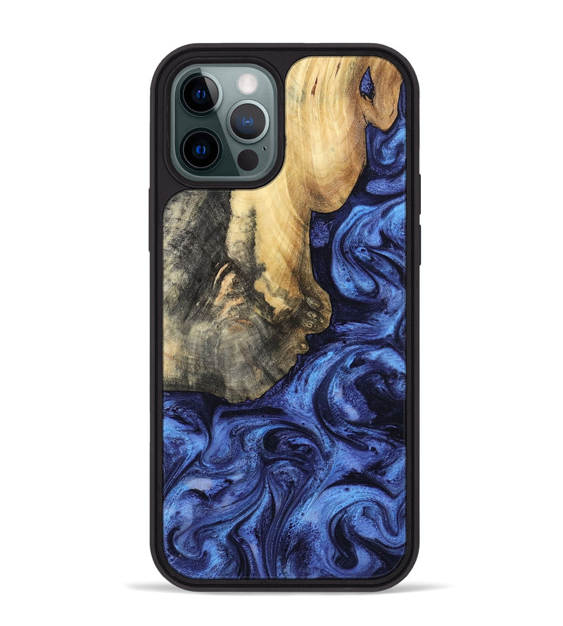 iPhone 12 Pro Max Wood Phone Case - Nigel (Blue, 799572)